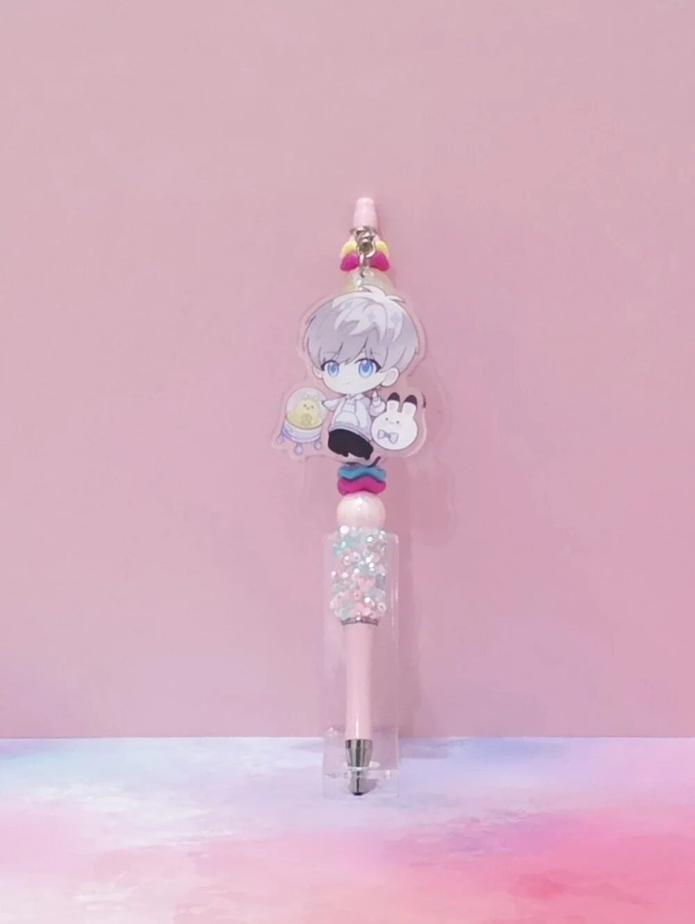 Love and Deepspace Xavier Handmade Beaded Pen & Acrylic Charm